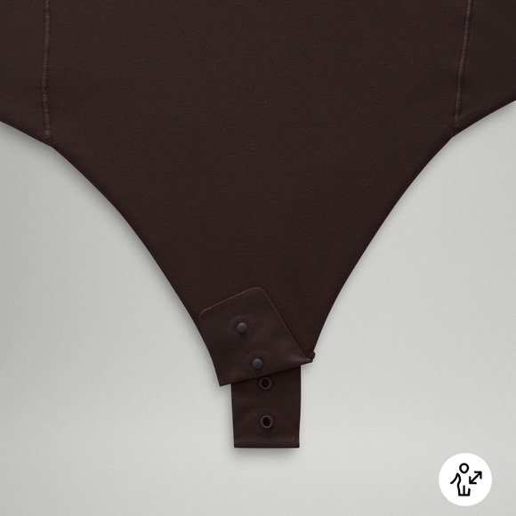 Wundermost ultra soft Nulu square neck long-sleeve bodysuit in espresso - Picture 4 of 4